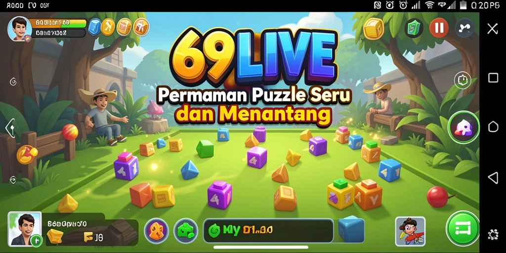 Tampilan gameplay Puzzle yang menarik di 69LIVE.