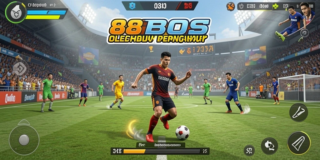 Tampilan gameplay seru dalam permainan olahraga 88BOS.