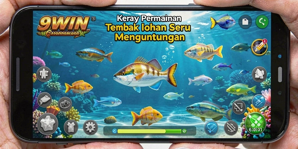 Tampilan gameplay seru dari 9WIN yang penuh aksi Tembak Ikan.