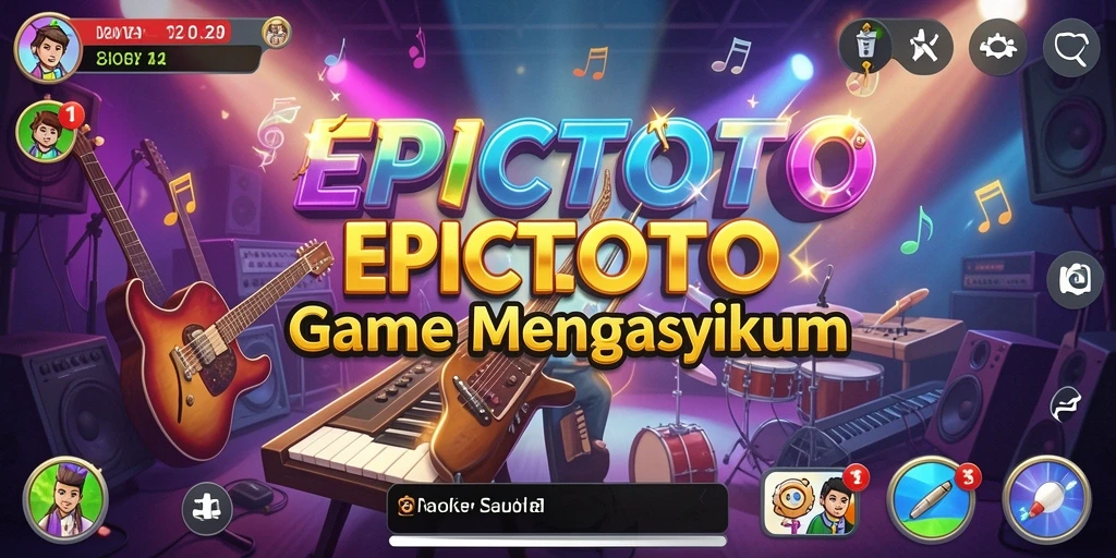 Screenshot EPICTOTO menampilkan pemain yang sedang menikmati gameplay musik.