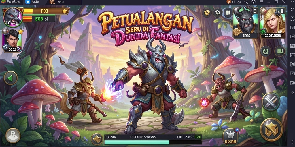 Tangkapan layar F08 menampilkan momen seru saat menjelajahi dunia fantasi.