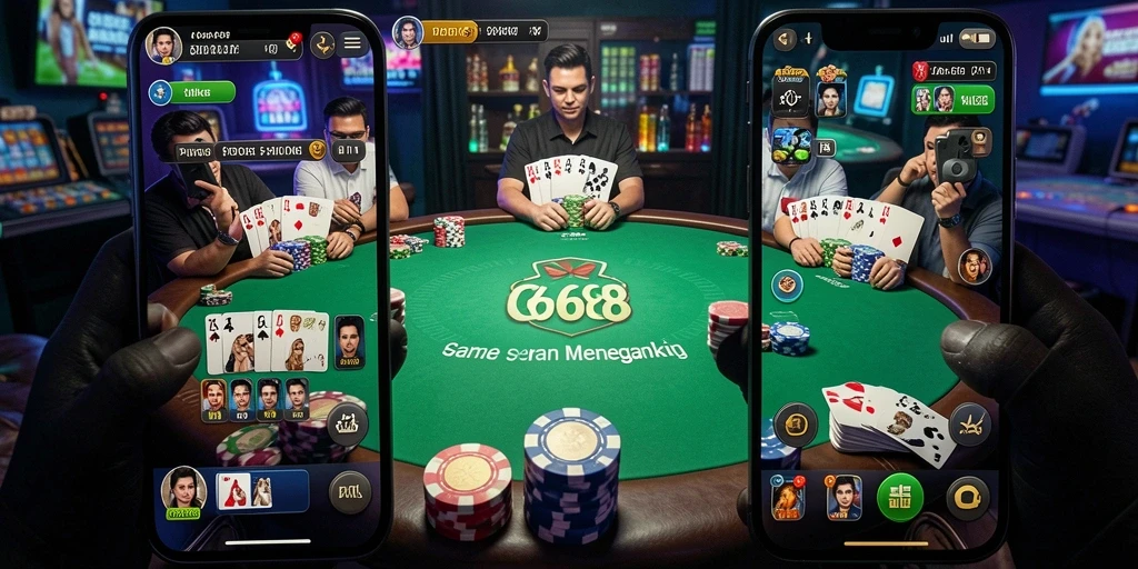 Tampilan gameplay Poker G668 yang menarik dan interaktif.
