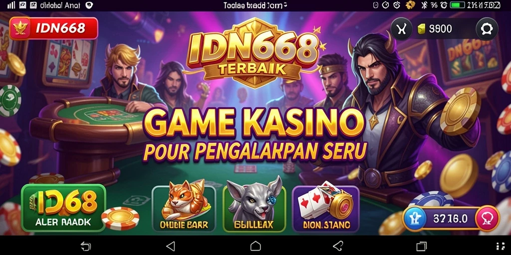 Screenshot utama IDN668 menampilkan gameplay Kasino yang menarik dan interaktif.