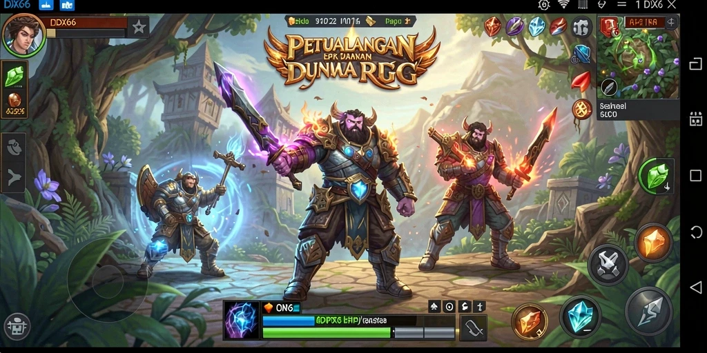 Gambaran gameplay IDX66 yang menampilkan pertarungan seru di dunia RPG.