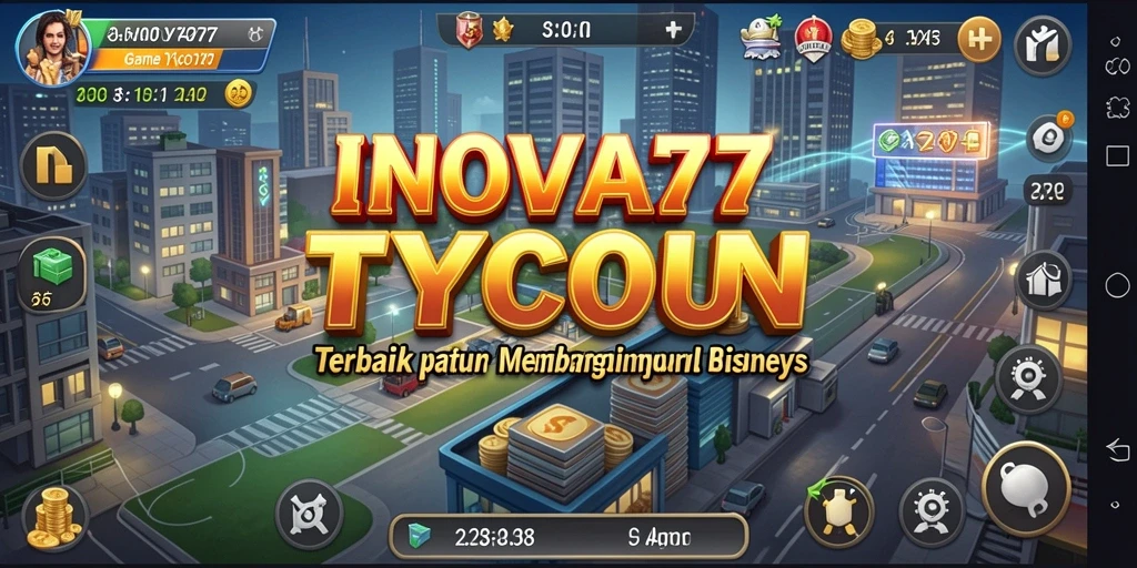 Tampilan gameplay menarik di INOVA77 saat membangun bisnis Anda.