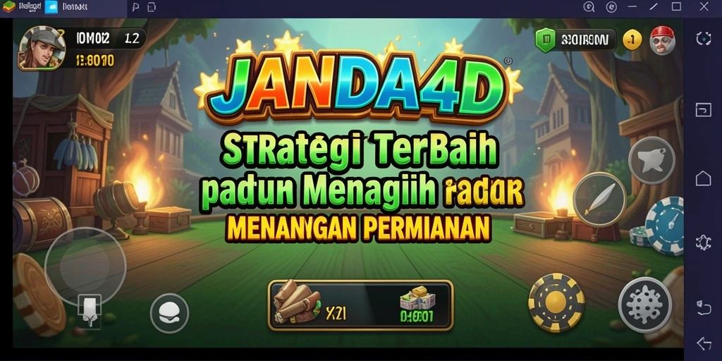 Tampilan gameplay menegangkan dalam JANDA4D yang mengedepankan strategi.