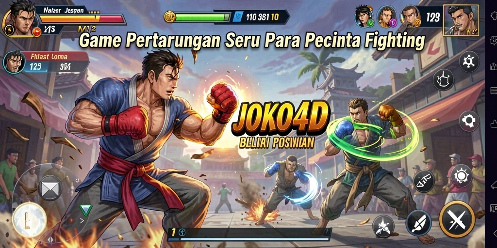Tampilan gameplay pertarungan yang intens dan mendebarkan di JOKO4D.