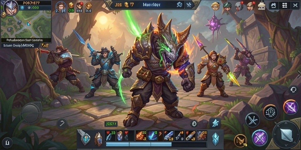 Gameplay mengasyikkan dalam dunia petualangan MMORPG.