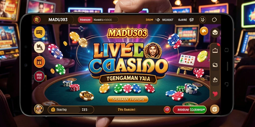 Tampilan gameplay Live Casino yang menarik dan mendebarkan di MADU303.