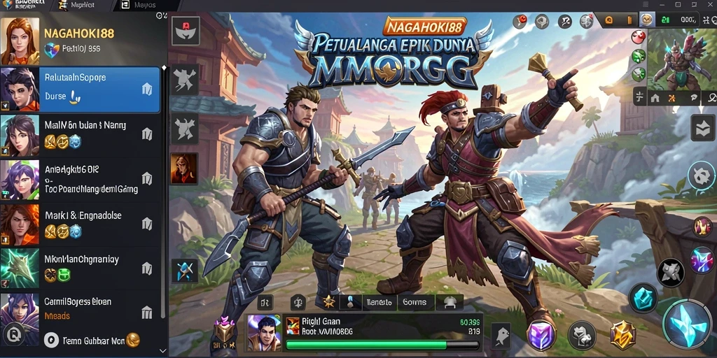 Tampilan gameplay yang menarik dalam <strong>NAGAHOKI88</strong>, menunjukkan petualangan dalam dunia MMORPG.