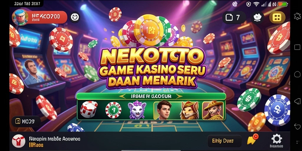 Tampilan gameplay seru dari NEKOTOTO yang menampilkan suasana Kasino.