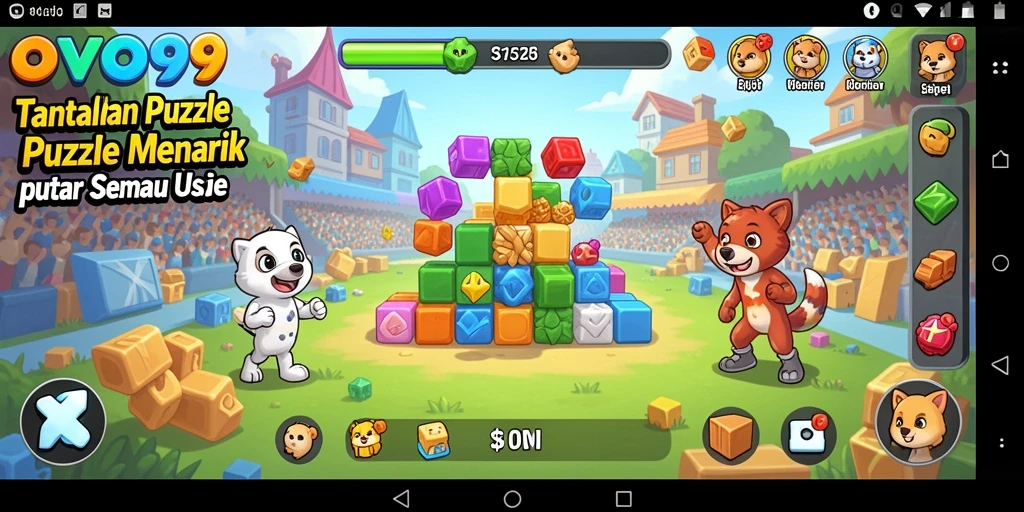 Gameplay OVO99 yang menantang dengan puzzle seru.