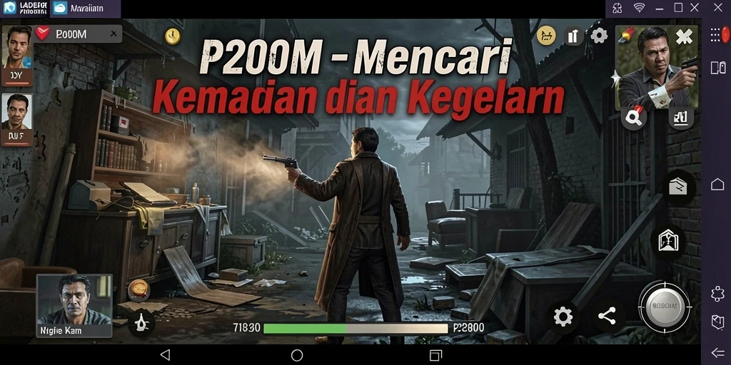 Tangkapan layar utama P200M menampilkan suasana menegangkan di dunia Horror.