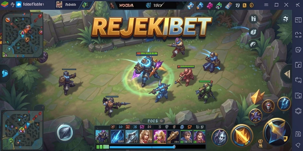 Tampilan menarik dari permainan <strong>MOBA</strong> yang mendebarkan.
