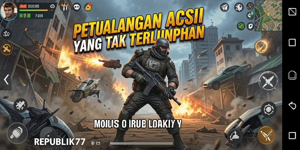 Tampilan gameplay seru di <strong>REPUBLIK77</strong> dengan aksi pertempuran yang memukau.