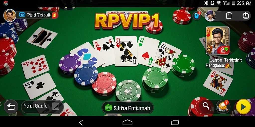 Screenshot dari gameplay RPVIP1 menampilkan aksi seru permainan Gaple.