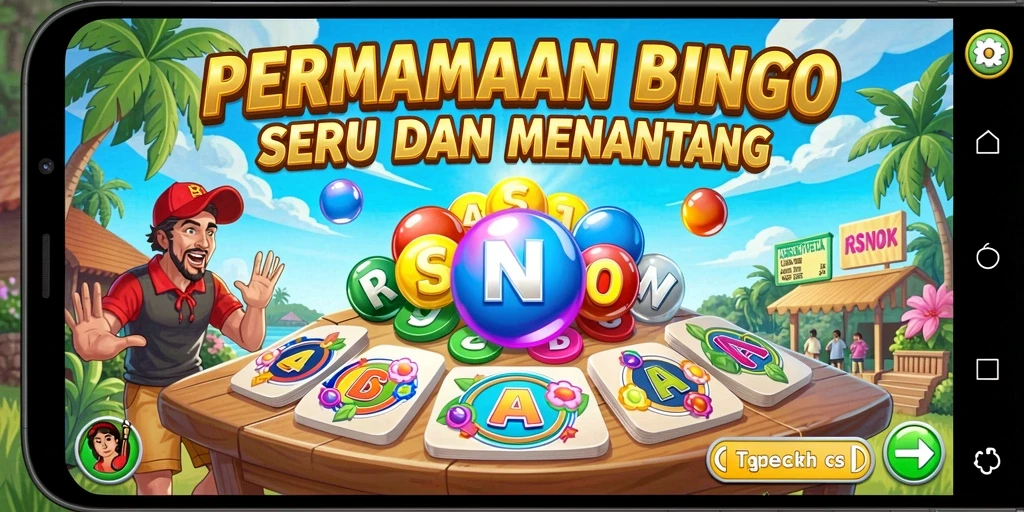Screenshot gameplay RSNOK yang menampilkan suasana permainan Bingo yang menggembirakan.