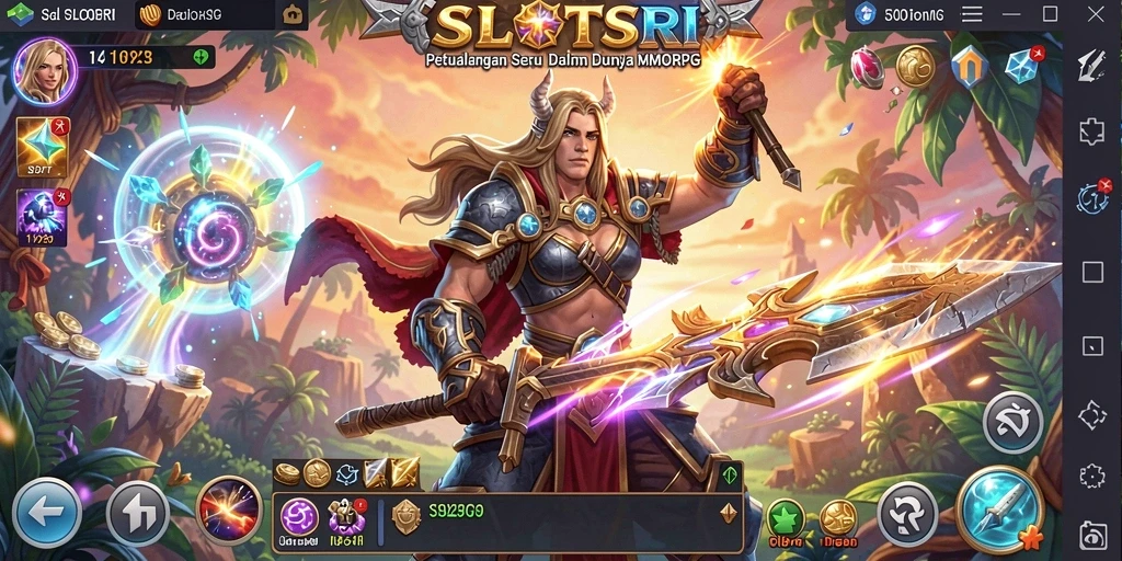 Screenshot gameplay SLOTSRI menampilkan aksi seru dalam dunia MMORPG.