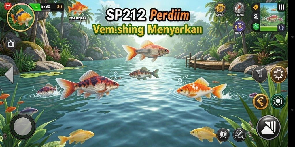 Tampilan gameplay menampilkan serunya suasana memancing di SP212.