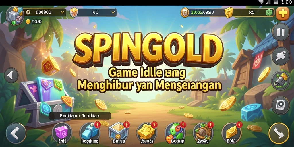 Tampilan gameplay SPINGOLD yang menarik dan penuh warna.
