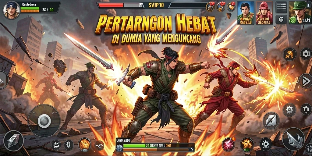 Menampilkan tampilan aksi pertarungan yang mendebarkan dalam SVIP10.