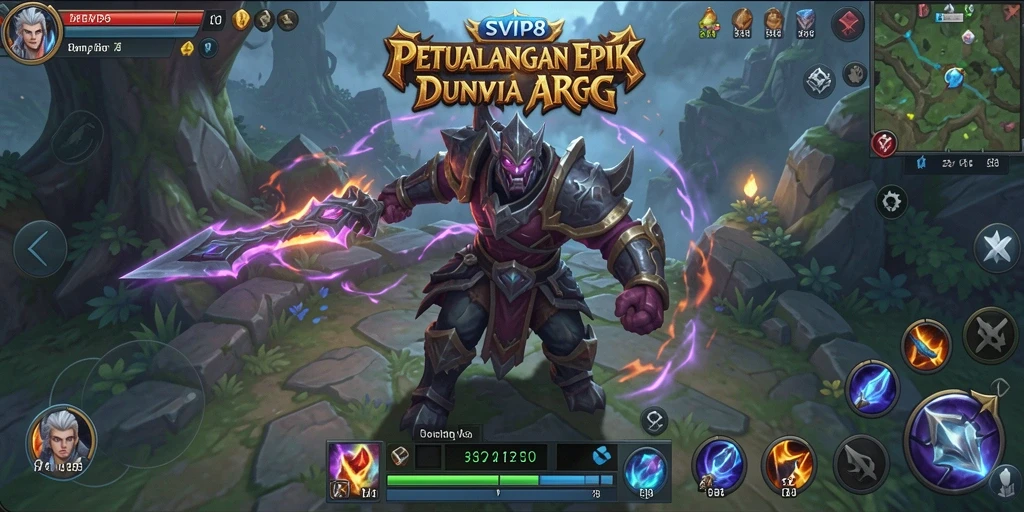 Gambar menampilkan pertarungan seru dalam permainan ARPG SVIP8.
