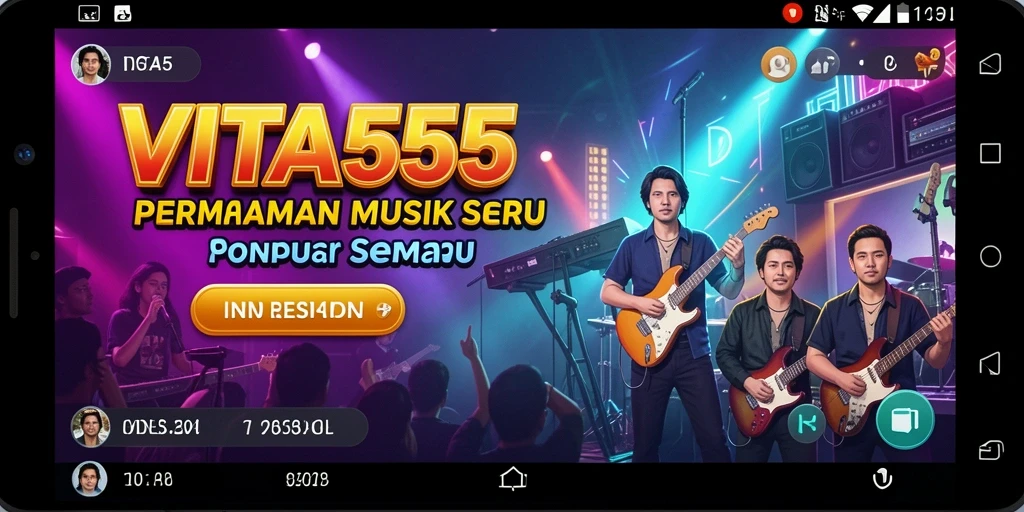 Tampilan gameplay VITA555 yang penuh warna dan dinamis.